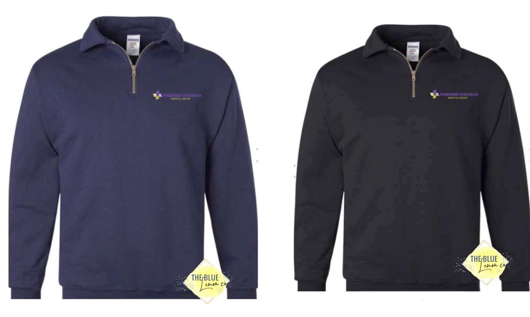 Premier Suburban Medical Group, 1/4 Zip Sweatshirt, Left Chest Logo - Etsy