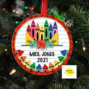 Teacher Ornament, Personalized Teacher Gift, Cute Christmas Ornament, Teacher Christmas Ornament