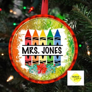Teacher Ornament, Personalized Teacher Gift, Cute Christmas Ornament, Teacher Christmas Ornament