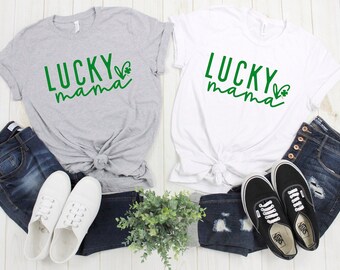 One Lucky Mama, St. Patrick's Day Mama Shirt, Mom Shirt, St. Paddy's Day, Unisex T-shirt