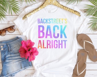 Backstreet's Back, Alright!, BSB, Tie Dye Print T-shirt, Backstreet Boys, Boyband Fan, Backstreet Boys Fan, BSB Fan, 90's shirt