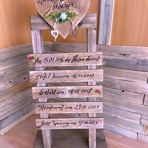 Panneau en bois, présentoir en bois pour mariage image 5