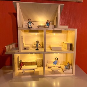 Maison de poupée avec lumière, maison de souris, chambre d'ours image 4