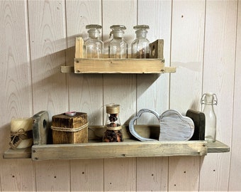 Estante rústico, tablero de pared, estante de madera, estante de pared, estante, de madera recuperada