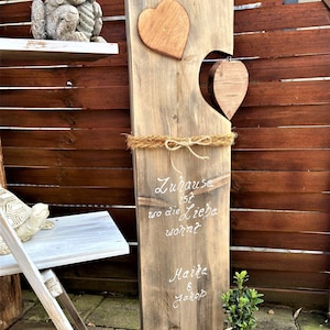 Holzschild, Holzaufsteller, Stele, Gartendeko, Holz, Holzbrett, Eingangsdeko, Willkommensschild, Willkommen, zdjęcie 6