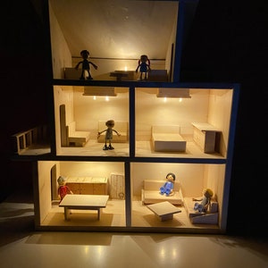 Maison de poupée avec lumière, maison de souris, chambre d'ours image 7