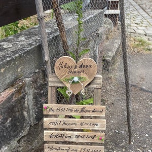 Panneau en bois, présentoir en bois pour mariage image 9