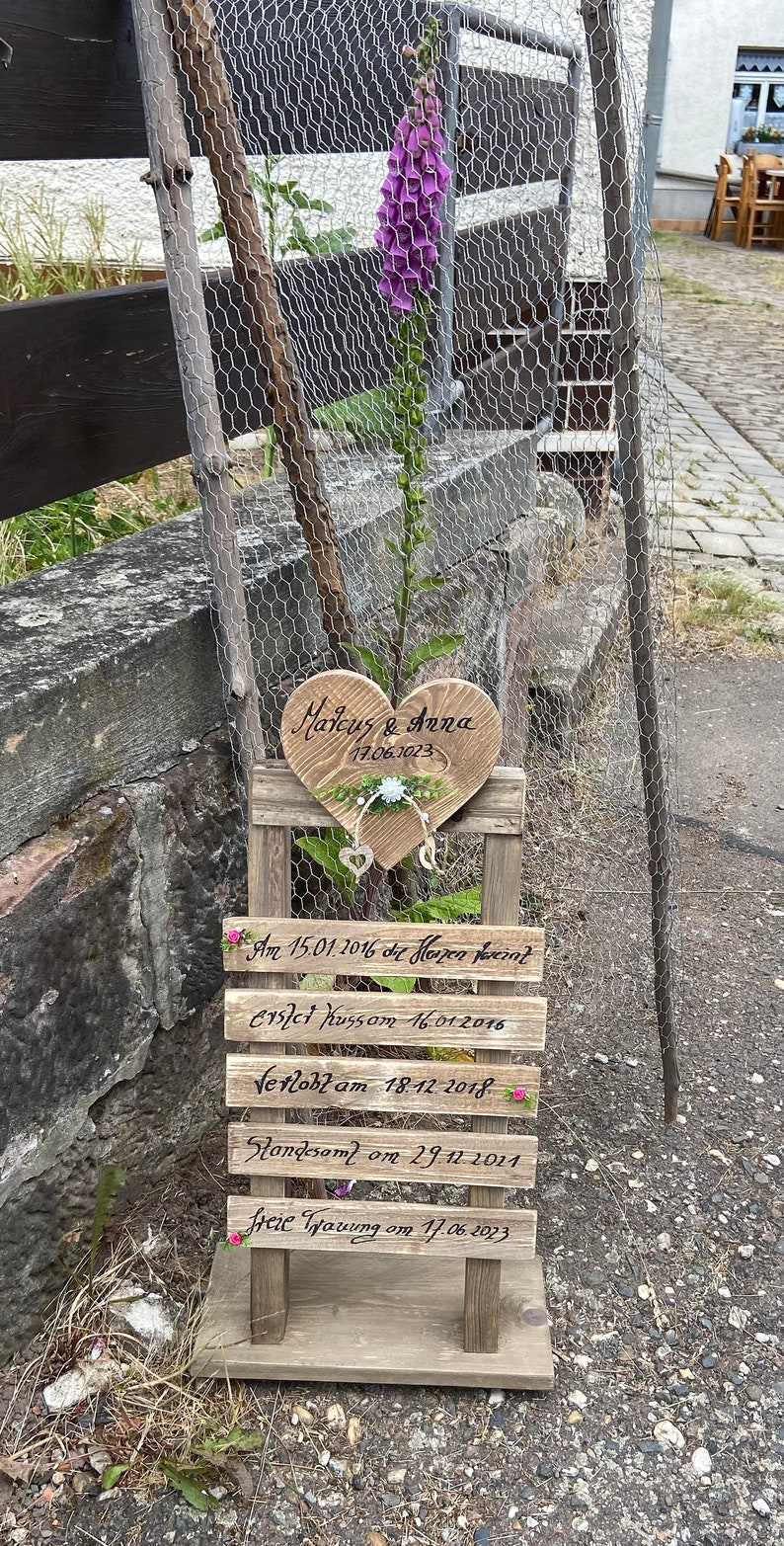 Panneau en bois, présentoir en bois pour mariage image 9