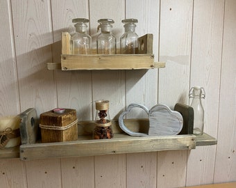 Mensola rustica, tavola da parete, mensola in legno, mensola a parete, mensola, in legno di recupero