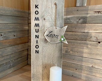 Dekosäule / Türdekoration für Konfirmation, Kommunion, Taufe