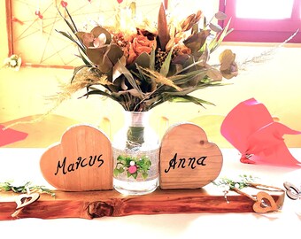 Décoration de mariage, décoration de table, vase pour bouquet de mariée