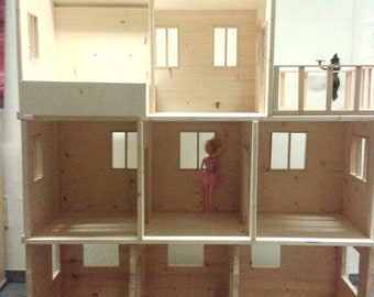 Maison de poupée XXL 3 étages pour Barbie