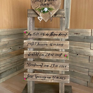 Panneau en bois, présentoir en bois pour mariage image 8