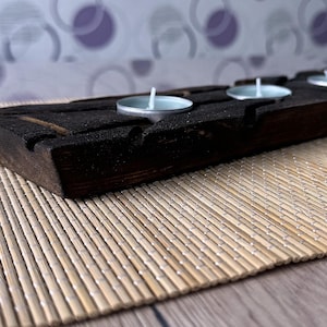 decorative beams, tealight holders, candlesticks