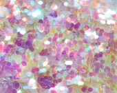 clear glitter with rainbow reflect - festival and makeup