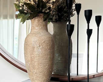 Handcrafted Vintage Vase, Primitive vase, Vase, Tapered primitive vase, Vintage light vase, decorative vase, flower vase, Rustic Vase Decor