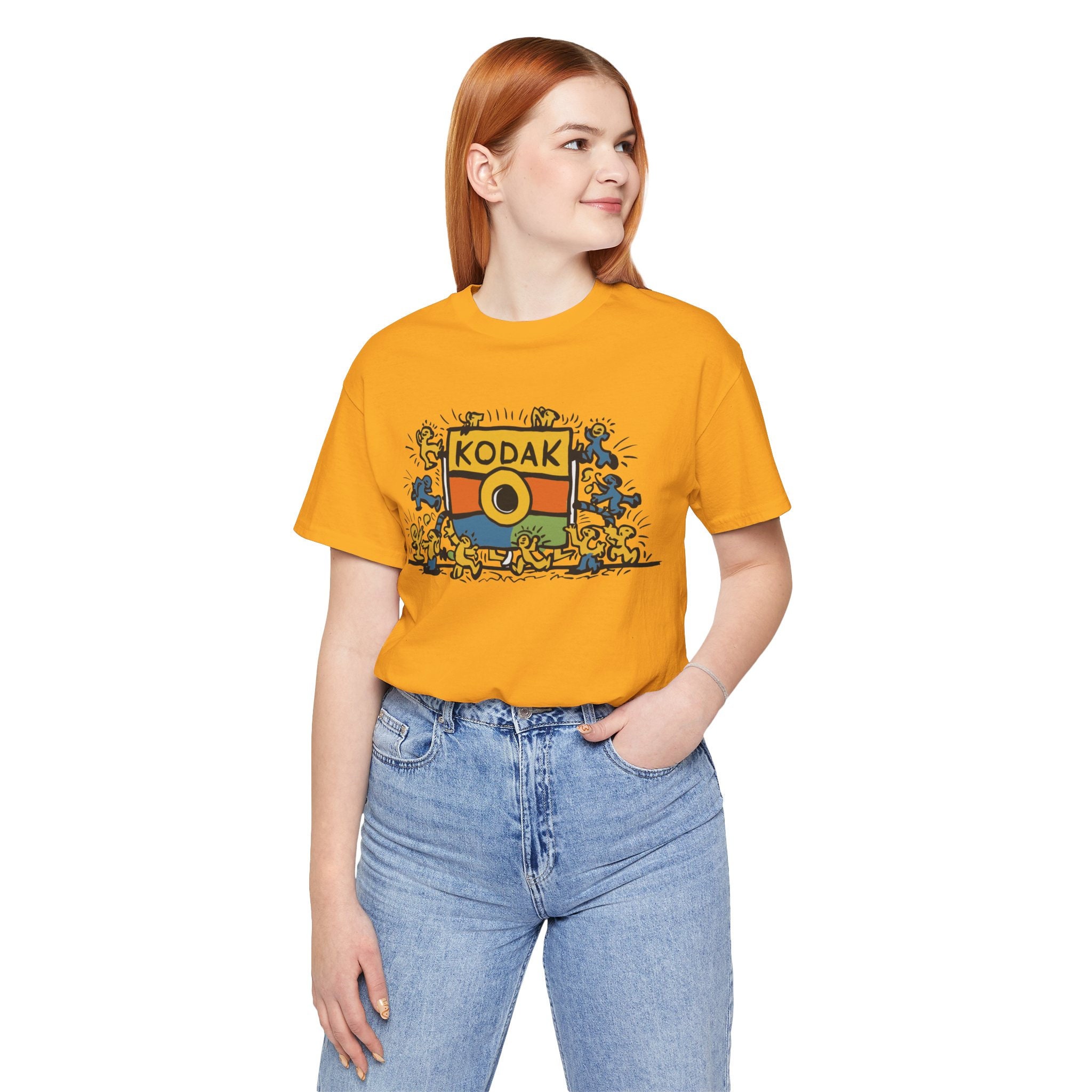 ★KODAK★ Graphic Slub Short Sleeve T-Shirt BLUE 8d7da12b438c0be0ac9bd9a0519d0d