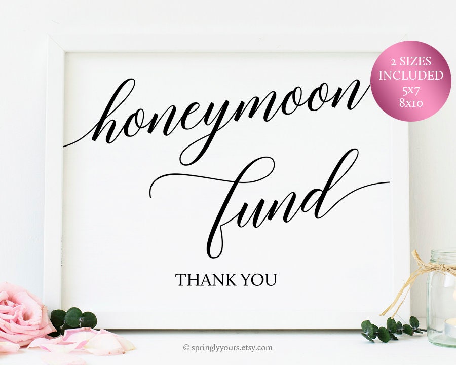 Wedding Honeymoon Fund Sign Download Printable Honeymoon Fund Etsy Wedding Honeymoon Fund Sign Download Printable Honeymoon Fund Etsy