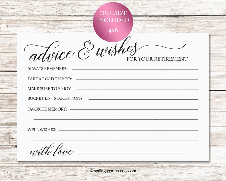 Retirement Bucket List Cards For Retirement Guest Book | Etsy