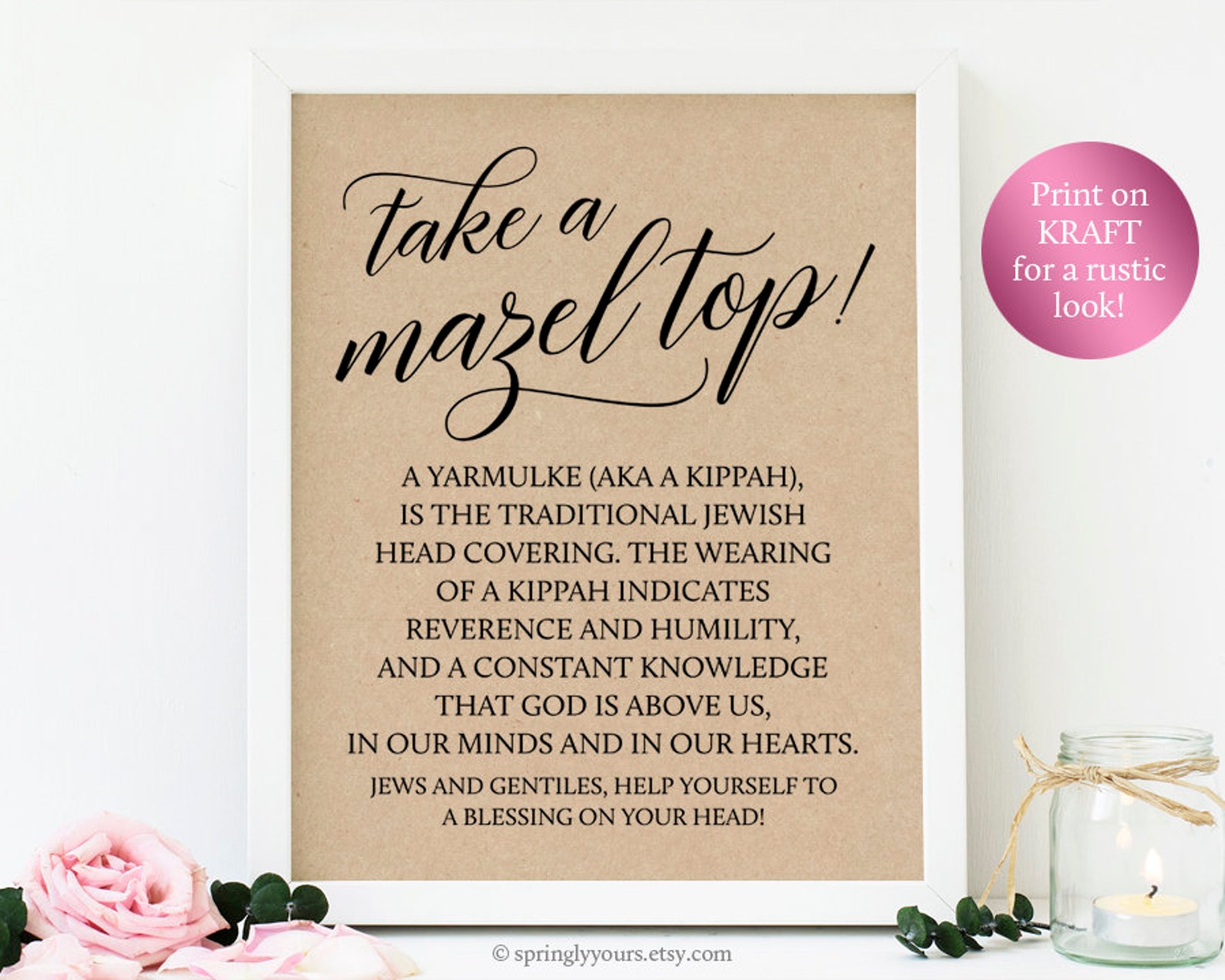 Mazel Tov Mazel Top Wedding Sign Jewish Wedding Reception Etsy