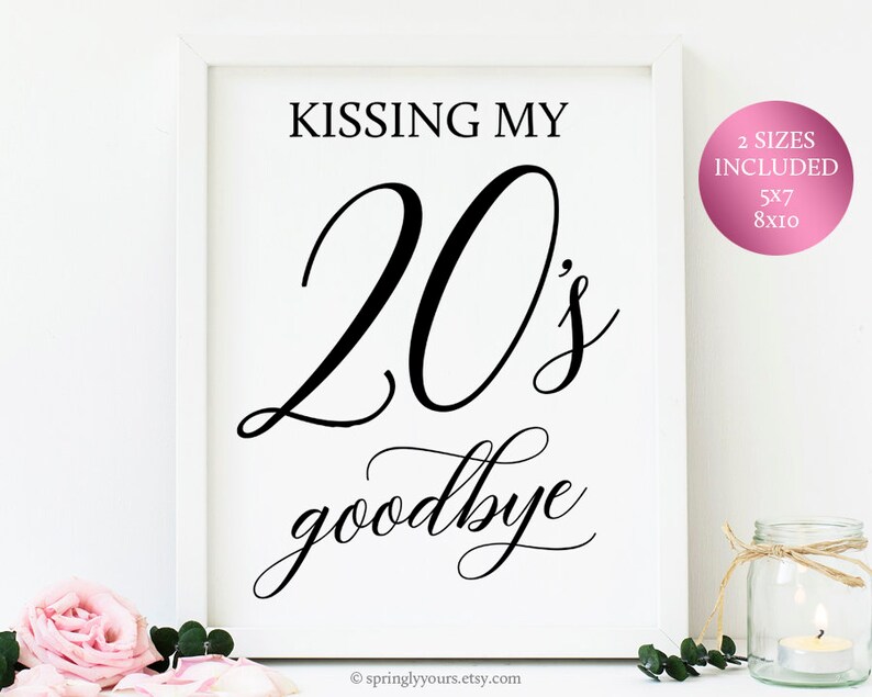 30th birthday sign for her for him printable 30th birthday