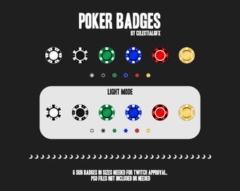 Poker Chips Subscriber Badges || Twitch, Kick, Youtube, Discord || Loyalty Badges || Chips, Gambling, Vegas