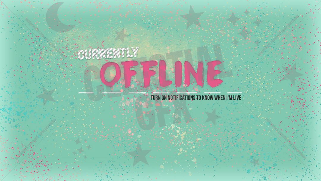 Stream Offline Screen Fish Splatter Offline Screen: Twitch Stream Overlay - Etsy