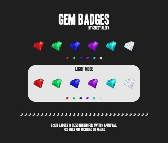 6 Twitch Sub Badges Bit Badges Gems Etsy 6 Twitch Sub Badges Bit Badges Gems Etsy