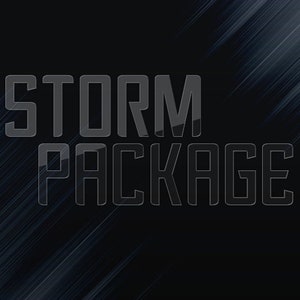 Storm Retro Blue Stream Package || Twitch Overlay || Stream Overlay