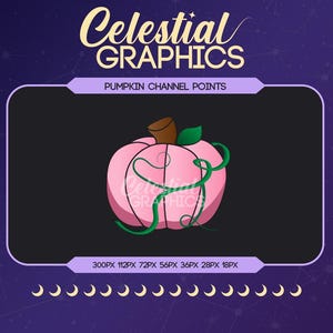 Pink Pumpkin Twitch Channel Points Icon, Emote, Digital Download