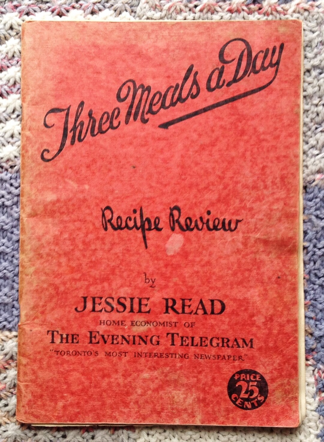 Three Meals A Day Recipe Review By Jessie Read Home Economist Etsy