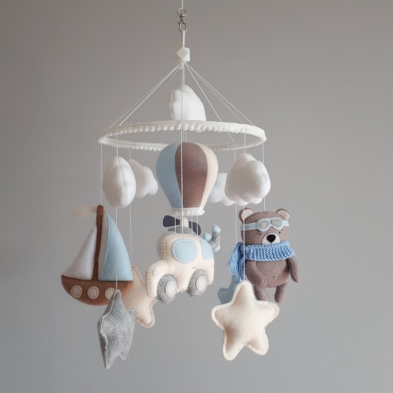 Helicopter baby mobile Car baby mobile Transportation Etsy