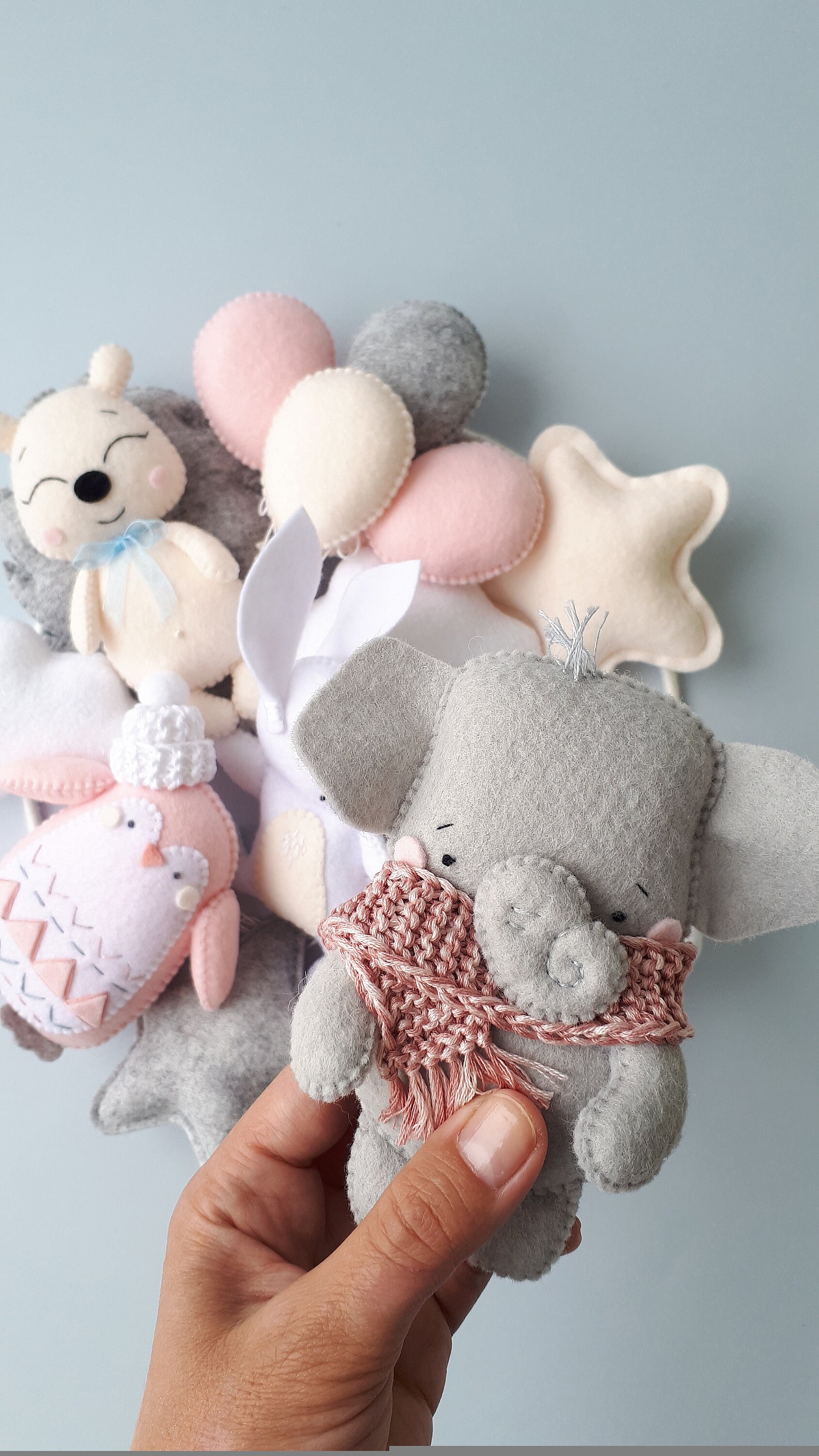 Baby cot mobile for girl This pink baby crib mobile is for a Etsy