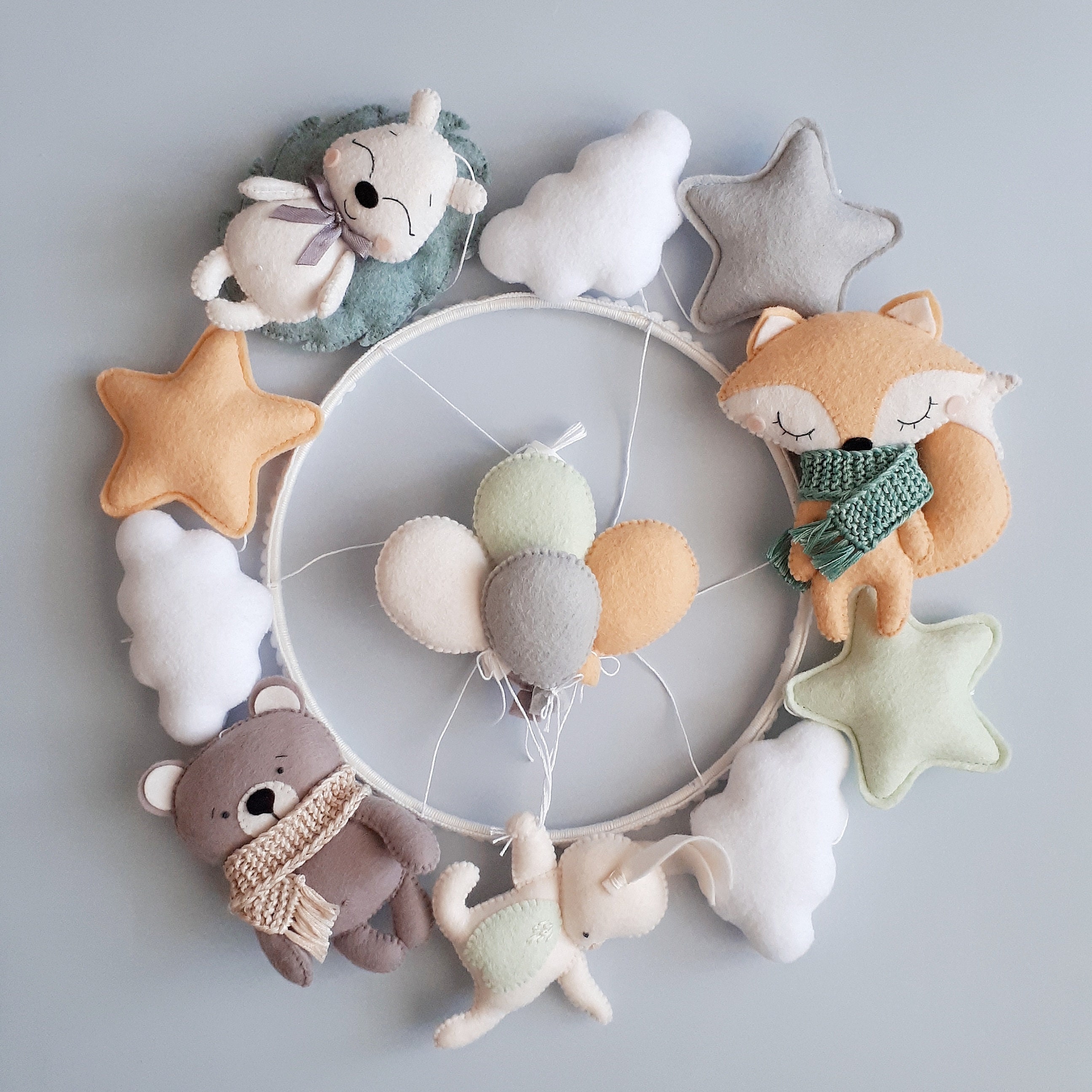 Woodland nursery Hanging baby mobile Woodland baby shower Etsy