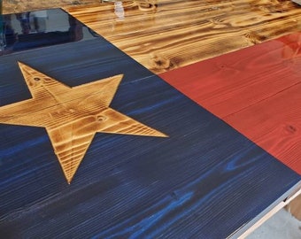 Rustic Wood Texas Flag Etsy