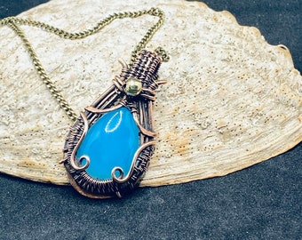 Beautiful aqua onyx pendant