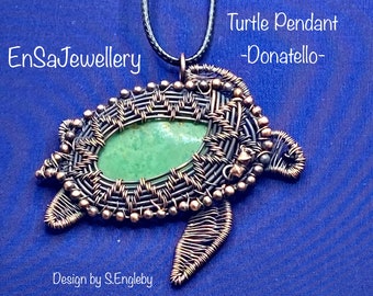 Turtle Pendant -DONATELLO Handmade and unique