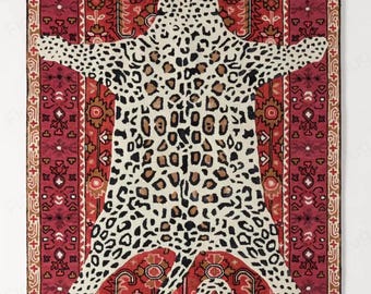 Anthropologie Octavia wool tufted leopard Rug Bangal tiger Handmade tufted new zealand Rugs for living room kid's room antique Area Wool Rug