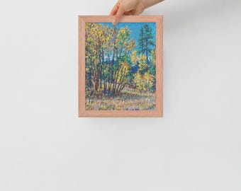 Aspen Grove - Impressionist Artwork - Framed Poster Print