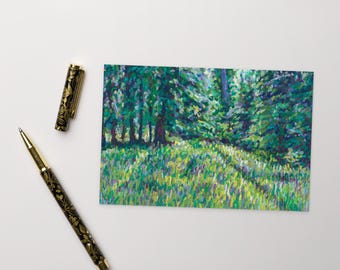Glimmering Grass - Standard Postcard - Original Impressionist Artwork
