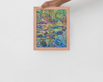 Rainbow River - Impressionist Artwork - Framed Poster Print