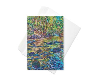 Rainbow River - Greeting card - Impressionist Artwork