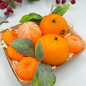 Tangerine fruit soap: summer guest gift idea birthday child bathroom decoration guest soap Christmas gift souvenir