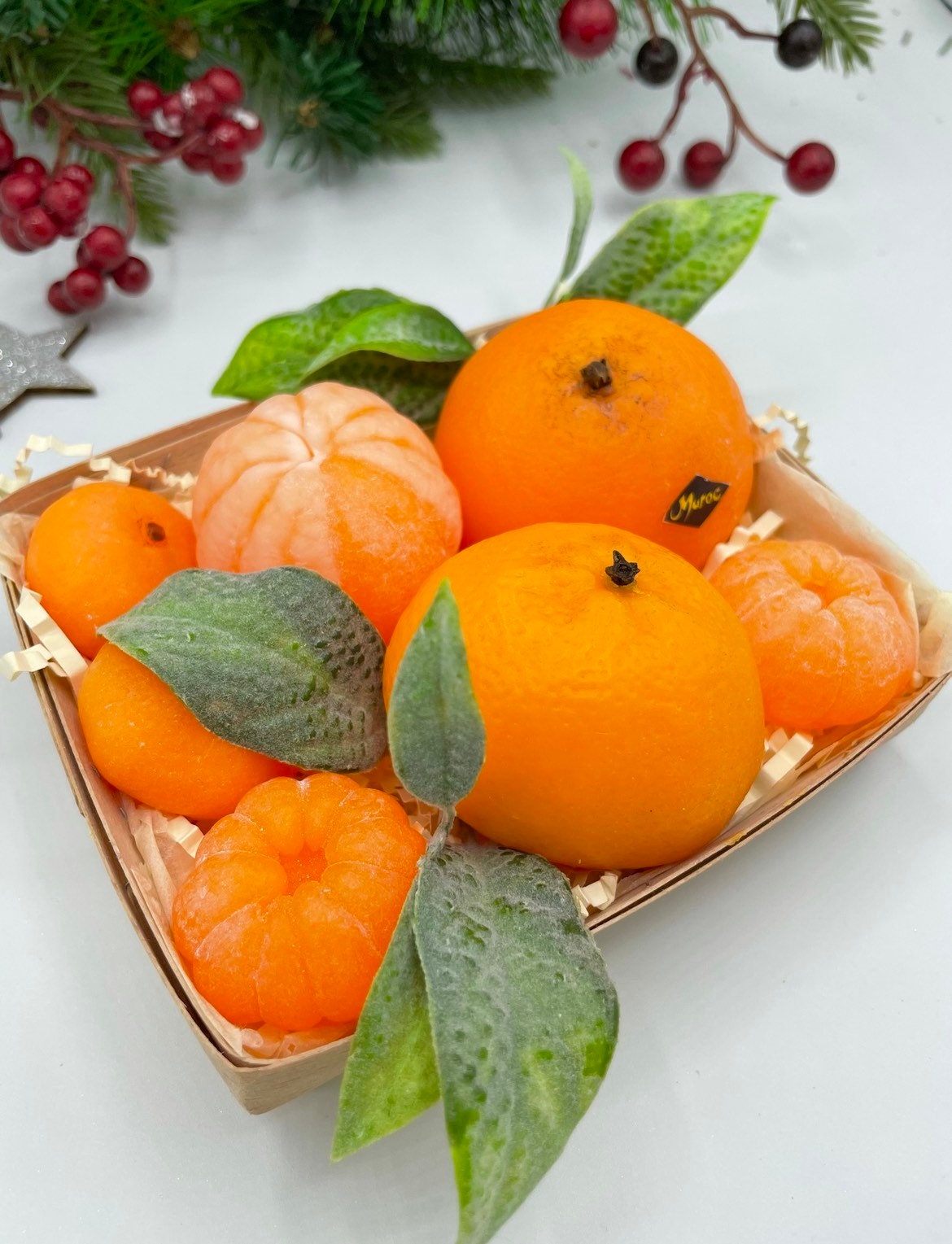 Tangerine fruit soap: summer guest gift idea birthday child bathroom decoration guest soap Christmas gift souvenir