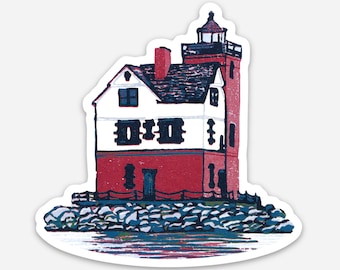 Rounding the Island Vinyl Sticker