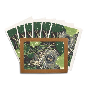 Vogelnest Blanko-Grußkarten im Box-Set