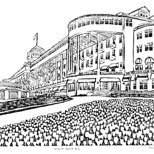 Grand Hotel #2 Original Block Print