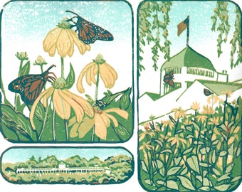 Secret Garden Original Block Print