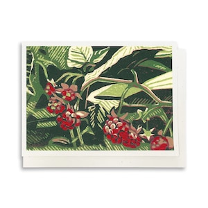 Wild Raspberries Blank Greeting Card