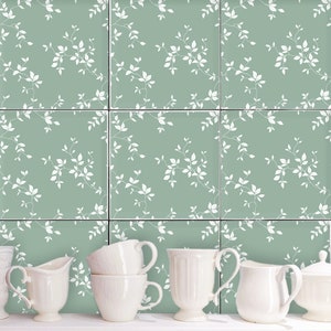 Tile stickers "Greta - jade green", 10 pieces
